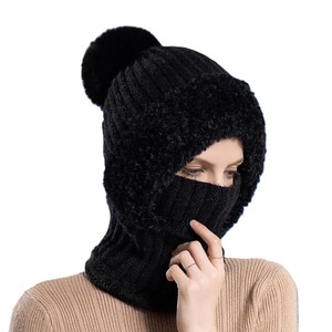 Bonnet tricoté d'hiver style cache-cou pour vêtements avec options de production OEM ODM, prix de gros, bonnets pour femmes - Product Image 1
