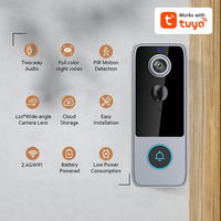 Système de vidéophone RLF en alliage d'aluminium, WiFi domestique, alimenté par batterie, résistant à l'eau, contrôle par application Tuya, installation facile