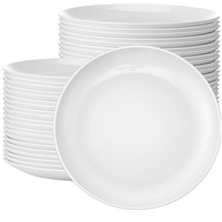 Assiette Ronde Blanche Personnalisable avec Logo, 7-10 Pouces, en Plastique Écologique, Compatible Micro-ondes et Lave-vaisselle, Qualité Alimentaire