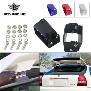 Wing Lift And Tilt <b>Bracket</b> For 96-00 Honda Civic EK9 Type R Spoiler Red Aluminum Alloy Mounting <b>Brackets</b> - Product Image 5