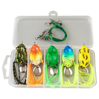 Lot de 11 ou 16 leurres souples en silicone en forme de grenouille, flottants pour la pêche en surface en étang et en rivière (pour prédateurs)