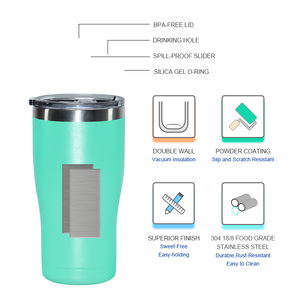 Vaso Térmico de Acero Inoxidable con Aislamiento al Vacío de Doble Pared, con Recubrimiento en Polvo y Logotipo Personalizado, de 20oz/30oz, Botella de Agua Aislada - Product Image 6
