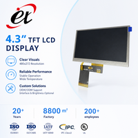 Module d'affichage LCD TFT IPS 4,3 pouces 480*272, Interface RGB 24 bits, Panneau LCD haute luminosité pour IHM industriel, Personnalisable