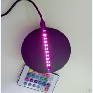 LED 24 touches télécommande Illusion 3D veilleuse <span class=keywords><strong>Table</strong></span> de nuit lampe de bureau Base éclairage de la maison 16 couleurs changeantes - Product Image 6