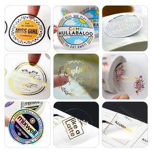 Autocollant personnalisé avec logo, imprimé sur rouleau, en plastique imperméable et résistant à l'huile, adhésif en vinyle PVC, rond, cercle, autocollant de logo de marque - Product Image 4