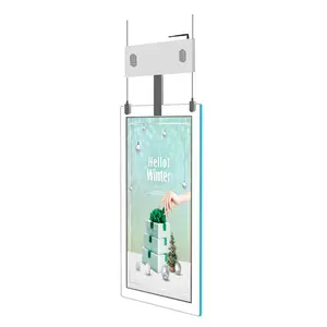 43 Zoll transparent hängende doppelseitige Digital Signage Werbe bildschirm LCD-Display