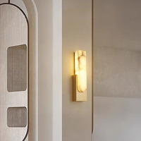 Lampe murale LED en fer et marbre Nordic the Jane B&B pour chambre à coucher, salon, escalier, couloir et balcon