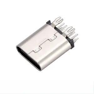 USB Type C Female Base 14Pin 180 Degree Straight Insertion 9.3/10.0/10.5 Height Connector