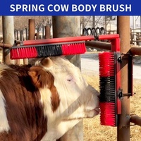 Nouvelle Brosse à rouleaux réglable en nylon pour le corps du bétail, avec support en plastique à ressort, outil de toilettage pour le démêlage des chevaux, des moutons et des porcs