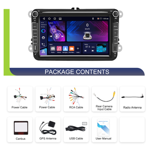Radio para Auto Android Podofo de 8'' 4+64G con CarPlay/Android Auto Inalámbrico, GPS, WIFI, FM, RDS para Volkswagen/Seat/Skoda, Electrónica para Auto OEM - Product Image 5