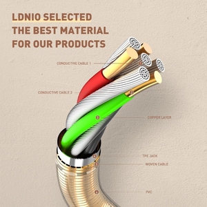 LDNIO ls681 điện thoại di động tiện ích mở rộng đa chức năng phí Micro nhanh chóng sạc Loại C dòng USB Cáp dữ liệu - Product Image 5