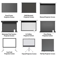 Écran de projection à ultra courte focale 60''~150'', écran de projection portable sur pied, écran de projection ALR HD 4:3 16:9