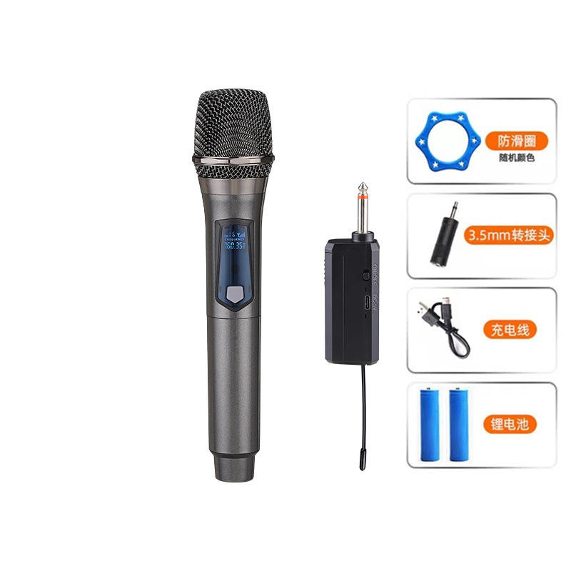 Micrófono inalámbrico profesional para drag - gris