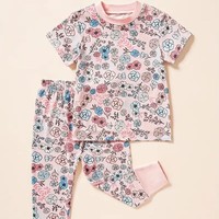 Ensemble de mode mignon en fibre de bambou pour bébés filles, hauts souples et extensibles, pantalon avec motif de fleurs, tenue confortable pour petite princesse
