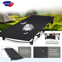 Lit pliant moderne en métal, structure stable, respirant, antirouille, taille Queen, avec matelas en mousse à mémoire de forme, vente en gros