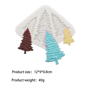 250727 moule en silicone de noël en forme de rectangle moules de cuisson de noël moule à bonbons au chocolat pour la décoration de gâteau - Product Image 5