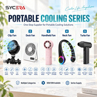 Ventilateur de bureau portable rechargeable 4000 mAh, mini ventilateur pliable avec support à ventouse, personnalisation OEM et ODM offerte
