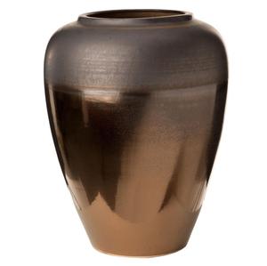 Vase en métal fait à la main de conception moderne prix d'usine vente de vase de fleur d'artisanat de forme ronde de couleur brune - Product Image 2