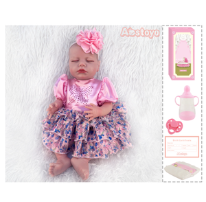 Bambola Reborn FiveStar da 19 Pollici, Giocattolo in Vinile Morbido a Corpo Intero, 48cm, Bambola Realistica con Biberon - Product Image 2