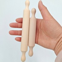 Rouleau à pâtisserie miniature en bois de 14/17,8 cm, le plus vendu, non peint, pour la pâtisserie, outil de bricolage pour enfants