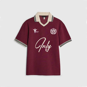 Maillot de football personnalisé en gros avec col, sublimation, polyester respirant, tendance, unisexe, pour équipe et club - Product Image 3