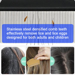 أمشاط قمل الألومنيوم باللون الذهبي الاحترافي وقمل الرأس للتخلص بفعالية من قمل الشعر والصئبان - Product Image 4