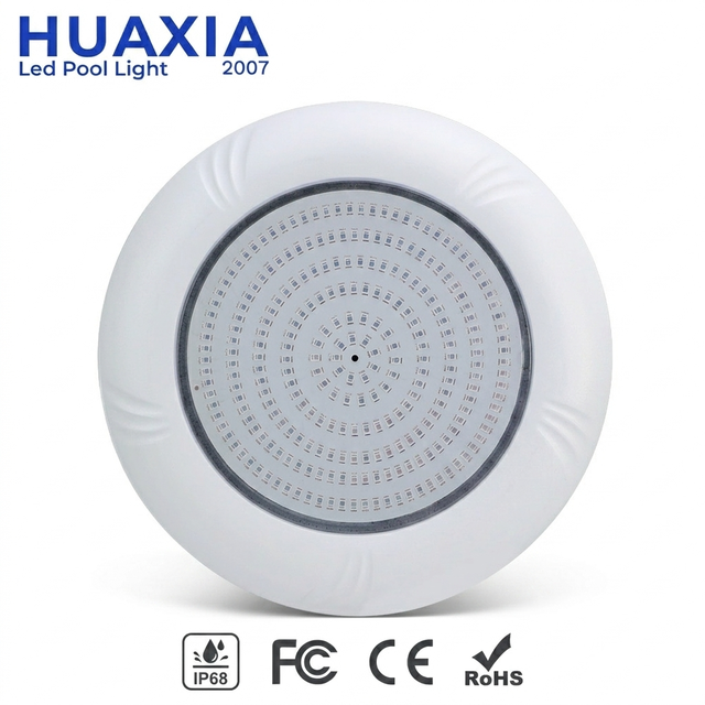 HUAXIA ABS IP68 LED Pool Light RGB Color Changing Vinyl Liner Pool Lamp Surface Mounted Underwater Light for Swimming Pool Spa