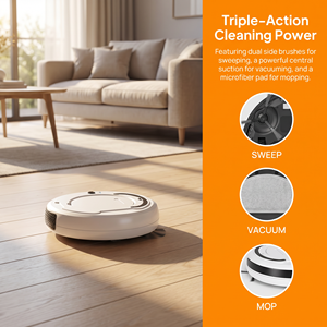 3 Colors Available Smart <b>Robot</b> <b>Vacuum</b> Cleaner, Low Noise Automatic Floor Sweeper, Multi-Surface Cleaning for Home Pet Hair - Product Image 6