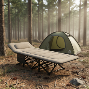 Lit de camp pliable rembourré YUGO moderne, compatible OEM, logo/couleur personnalisables, portable pour usage extérieur, hospitalier et hôtelier - Product Image 6