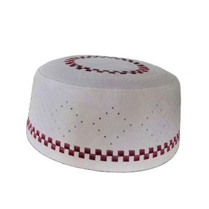 Nouveaux chapeaux de prière islamiques pour hommes, bonnets musulmans tricotés Taqiyah Takkhe respirants, rayés, quatre saisons, design gaufré, pour la prière (Namaz) - Product Image 1