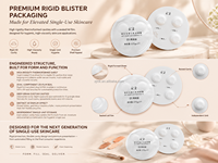 Masque de boue jetable pour soins de la peau, en sachet blister étanche, avec affichage 3D stéréo, anti-affaissement, pour pâte à grande dose (8-15g)