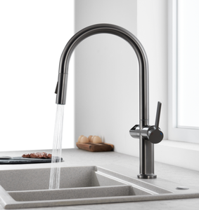 Thông minh touchless cảm biến Pull-out bếp Vòi Mixer tap thép không gỉ kỹ thuật số hiển thị nhiệt độ duy nhất xử lý cho căn hộ - Product Image 4