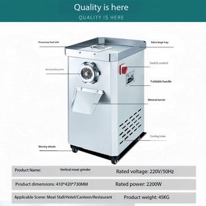 High-Power Electric Vertical <b>Meat</b> <b>Grinder</b> Filling Machine with 200KG/H Capacity 220V Automatic - Product Image 4