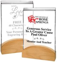 Trophées en verre cristal vierges en gros, personnalisables, écologiques, avec gravure laser, pour souvenirs
