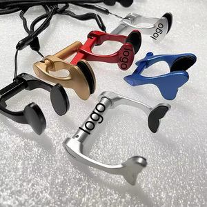 Clip nasal en plastique pour la natation, bouchons nasaux pour accessoires de natation pour enfants plus âgés, ceinture d'équilibrage de pression auriculaire beige, protège-dents - Product Image 1