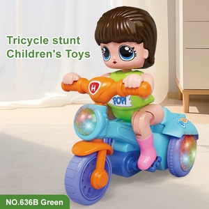 Jouet électronique personnalisé modèle électronique <span class=keywords><strong>de</strong></span> tricycle dessin animé <span class=keywords><strong>pieds</strong></span> sur tricycle voiture jouet avec musique lumières jouet jeu amusant voiture à retirer - Product Image 2