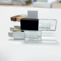 2025 Nieuwe Product USB-C Acryl Kristal Usb Flash Drives 2.0 3.0 Aangepaste 8Gb 16Gb 32Gb 64Gb Type-C Pendrive Voor Telefoon En Laptop