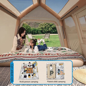 Tenda gonfiabile esterna portatile per 2-4 persone che si comportano in quattro stagioni impermeabile per famiglie campeggio tenda tetto stile - Product Image 3