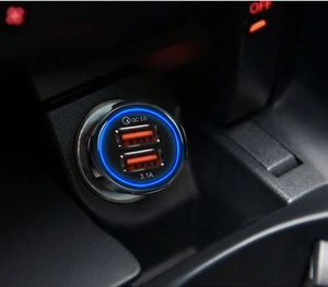 Wholesale Portable QC3.0 Fast Charge Dual 2 Usb Car Charger <b>Adapter</b> for All Smart Phone - Product Image 3