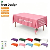 Nappes jetables OEM/ODM, rectangulaires, imperméables, en plastique, pour cuisine, fête, mariage, dîner, décoration