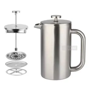 factory coffee french presses cafetiere stainless steel french press coffee maker double wall french press