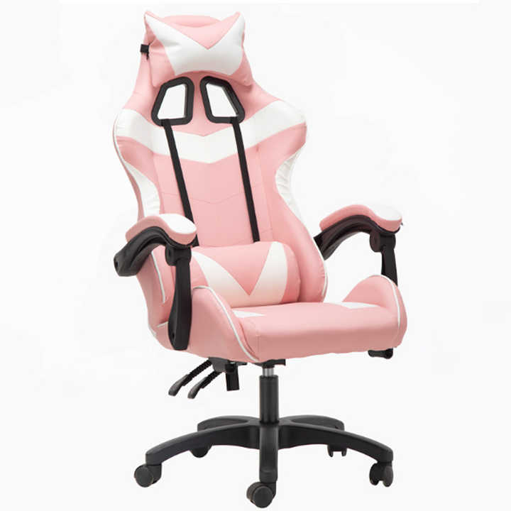 Comfortable Adjustable Leather PC Games Racing Gaming Chair With Footrest