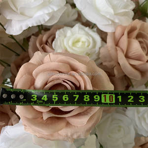 E-577 kualitas tinggi dekorasi rumah pernikahan bunga mawar buatan 3 kepala buket mawar bunga semak bunga mawar sutra - Product Image 5