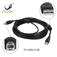 Kabel USB 3.0 A Male ke B Male dengan Konduktor Tembaga Murni, Pengisian Cepat 3A untuk Komputer, Printer & Pemindai Barcode