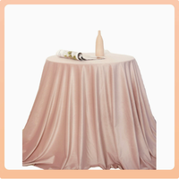 Nouvelle nappe ronde Luchuan pour la maison, vert foncé, 100% polyester, style velours froissé personnalisé