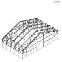 Abri de toit en pente C4080 de grande taille, conception d'usine en gros, abris pour conteneurs, abris pour voitures, garages, auvents, abris à toit en pente, avec plans