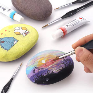 Private Label 00000 Pinceau de peinture miniature Pinceau de revêtement de détail fin synthétique Pinceau de peinture professionnel à manche en bois bouleau 10 - Product Image 3