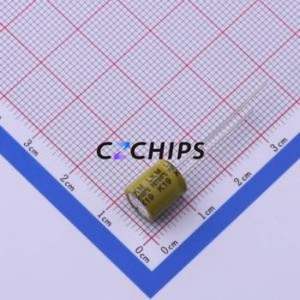 LKMD0902E100MF ตัวเก็บประจุอลูมิเนียมอิเล็กโทรไลติกผ่านรู D8xL9mm 10uF 20% 250V 210mA-100kHz - Product Image 2