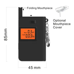 5つのマウスピースを備えたポータブル呼吸器テスターバッテリー容量プロフェッショナルアルコールテストデジタル呼吸器アルコールテスター