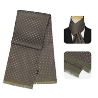 Écharpe de qualité supérieure fabriquée en usine, en twill de soie 12 mm, imprimée double face, longue, pour homme, automne/hiver, décontractée, de marque